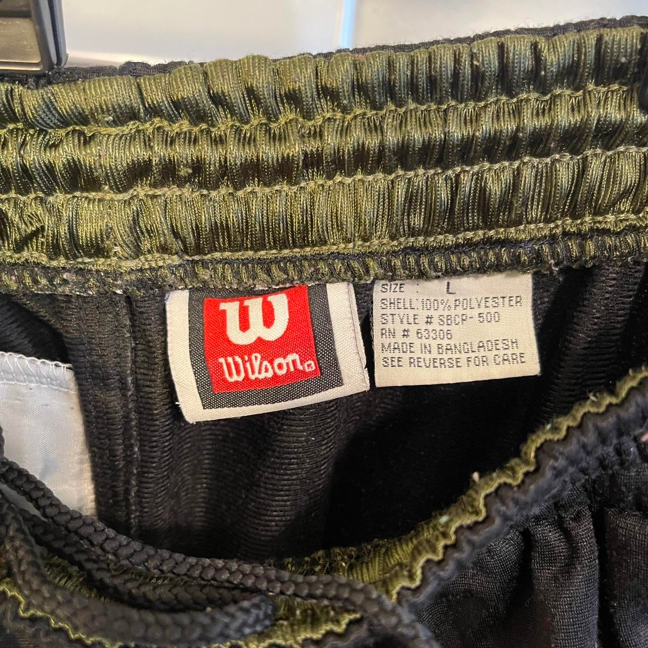 Wilson 2000s green track pants size L